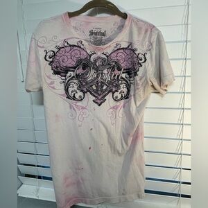 Sinful pink grunge women’s shirt